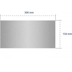 Plaque de propreté aluminium demi-lune - adhésive - 150x300 mm